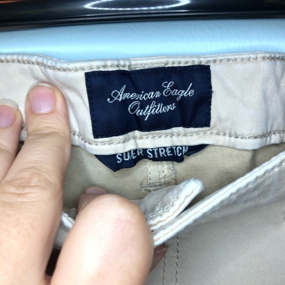 American Eagle Cream Colored Jeggings Size 8 - Picture 6 of 12